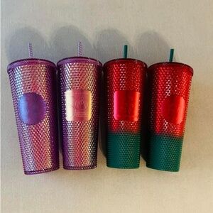 FOUR Disney 50th Anniversary Starbucks Tumblers!!!